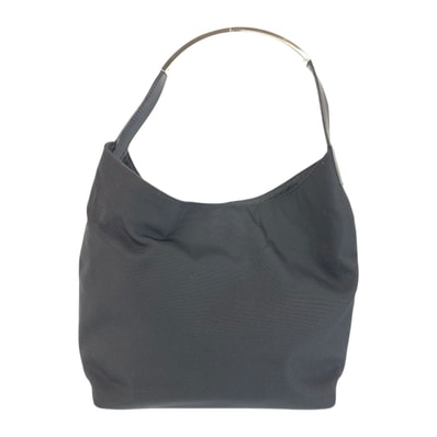 美品 GUCCI グッチ ブラック 黒 シルバー金具 ナイロン レザー/ ショルダーバッグ ハンドバッグ 601323 【中古】