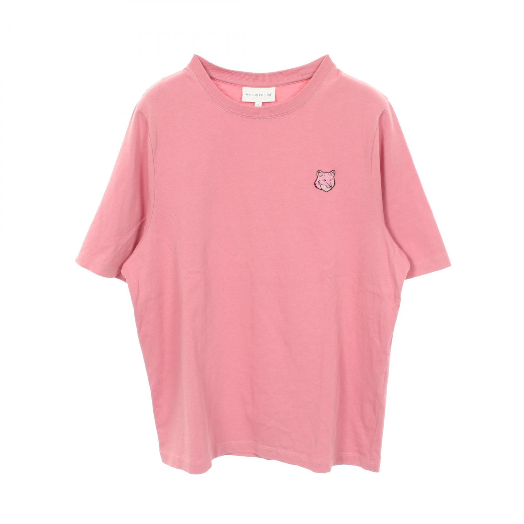 メゾンキツネ MAISON KITSUNE BOLD FOX HEAD PATCH COMFORT TEE SHIRT 半袖Tシャツ 衣料品 トップス コットン レディース ピンク系 MW00127KJ0119 【中古】