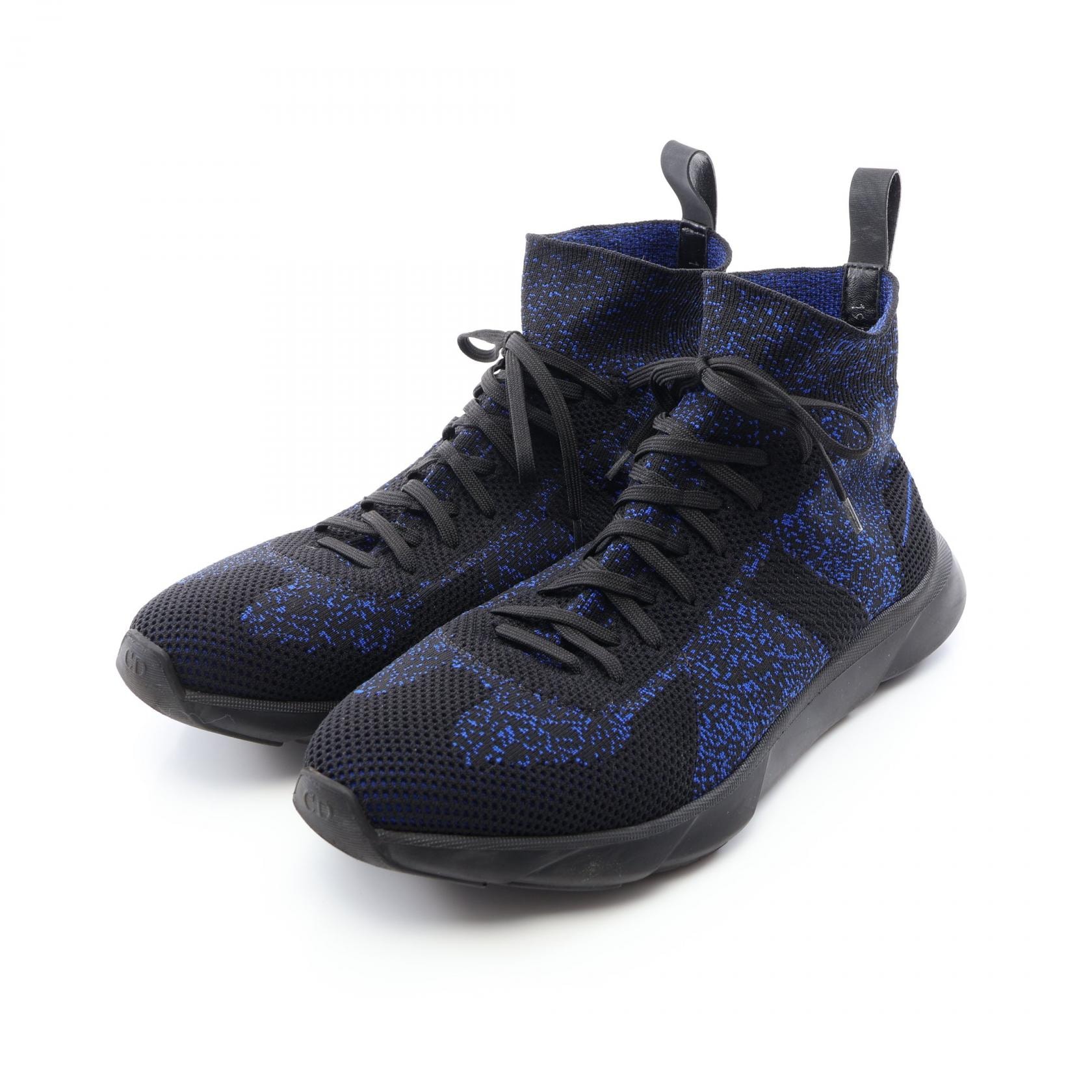 ディオール Dior B21 ソックス スニーカー 靴 ファブリック メンズ ブラック系 / ブルー系 【中古】