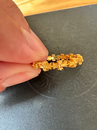 Chrome Hearts 22K Tiny Plus Band Ring "Yellow Gold"