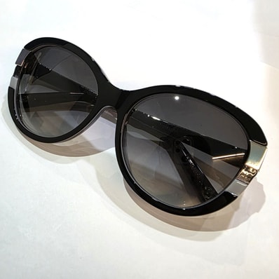 LOUIS VUITTON ルイ・ヴィトン プティ スプソン キャットアイ アイウェア ブラック シルバー サングラス Z0489E レディース【中古】