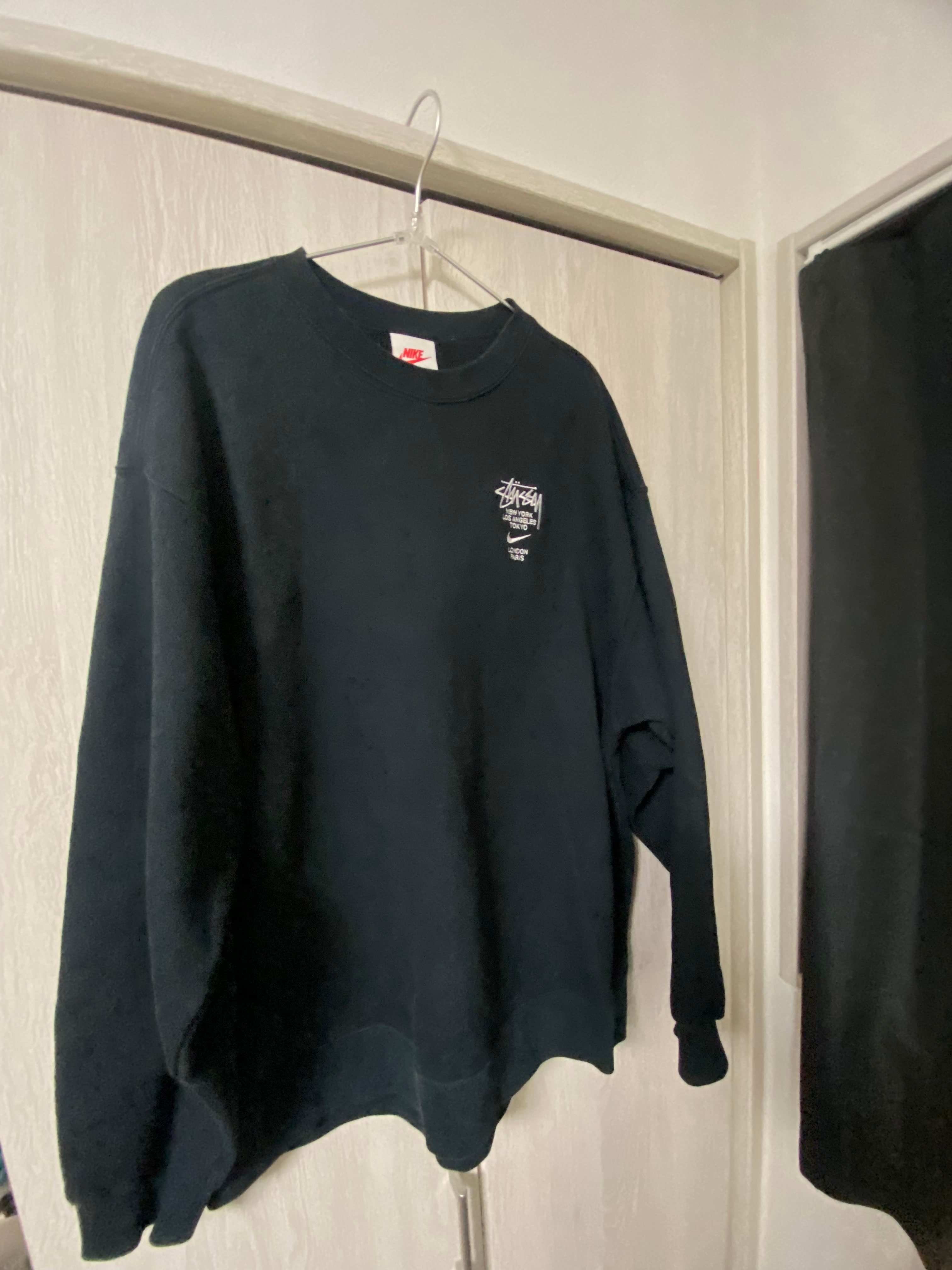 Nike x Stussy International Crewneck Sweatshirt (US Size) "Black" DC4198-010