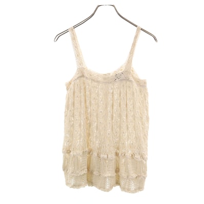 ZARA ザラ レーストリム ニット キャミソール S ベージュ