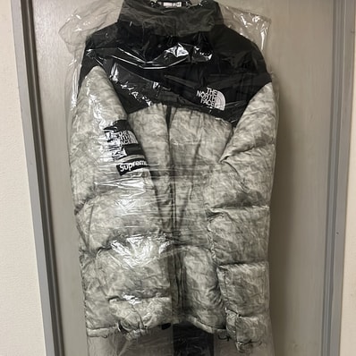 Supreme x The North Face Nuptse Jacket "White Paper Print"