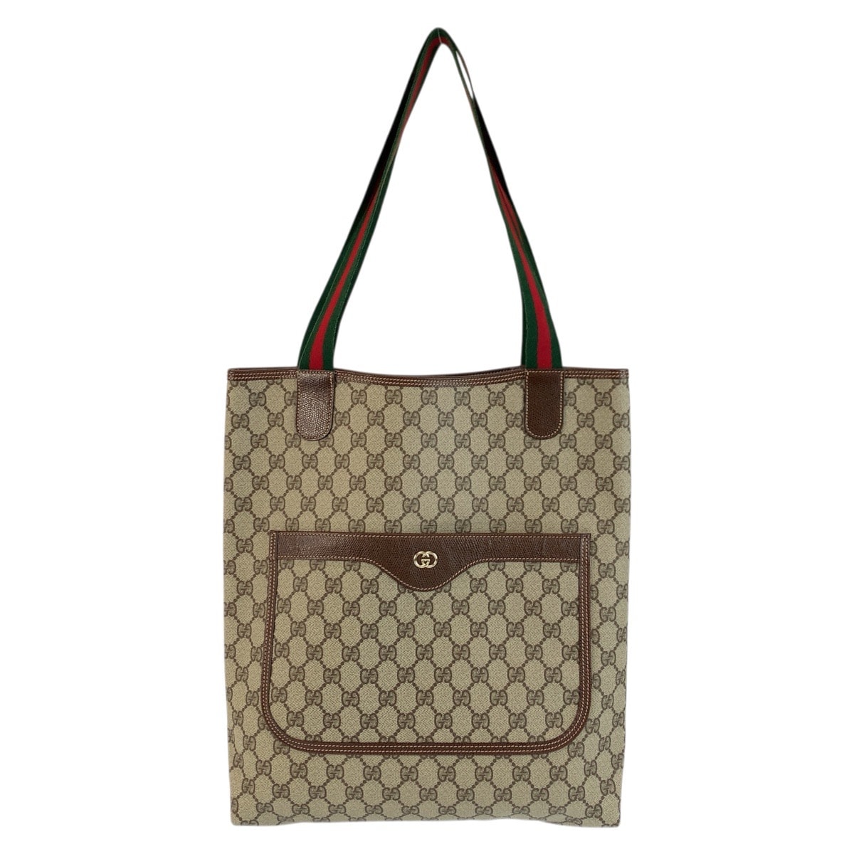 美品 GUCCI グッチ シェリーライン ベージュ ブラウン ゴールド金具 GGスプリームキャンバス トートバッグ ショルダーバッグ 601896 【中古】