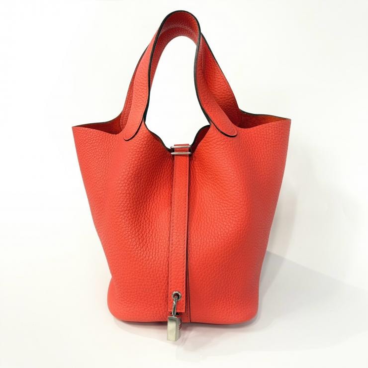 エルメス HERMES ピコタンロックPM ローズテキサス トリヨンクレマンス Z刻印 SV金具【鑑定済み】正規品