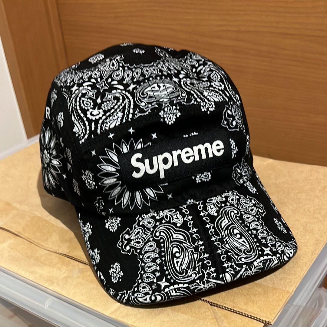 Supreme Bandana Camp Cap "Black"
