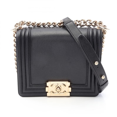 シャネル CHANEL ボーイシャネル ショルダーバッグ バッグ レザー レディース ブラック系 AS3018 【中古】