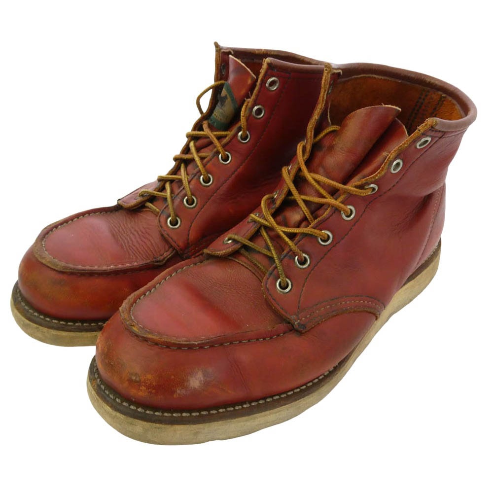 RED WING レッドウィング 875 USA製 90s 半円犬タグ アイリッシュセッター クラシック モックトゥ ワークブーツ ブラウン系 9E【中古】