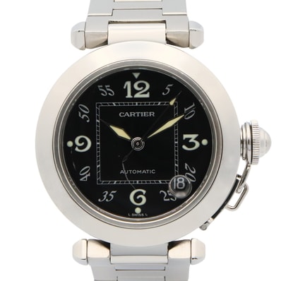 カルティエ CARTIER パシャC 腕時計 時計 ステンレススチール ボーイズ ブラック系 W31043M7 【中古】