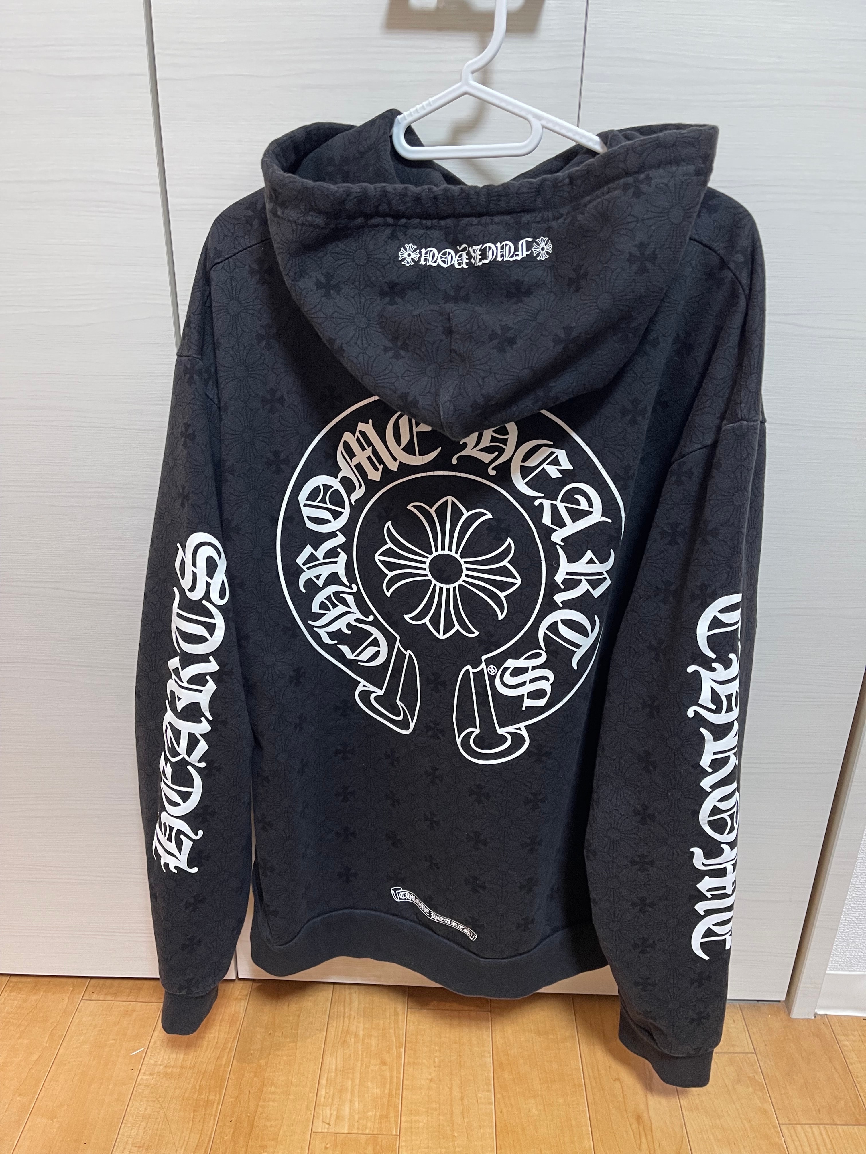 Chrome Hearts CH Plus All Over Print Horseshoe Hoodie "Black"