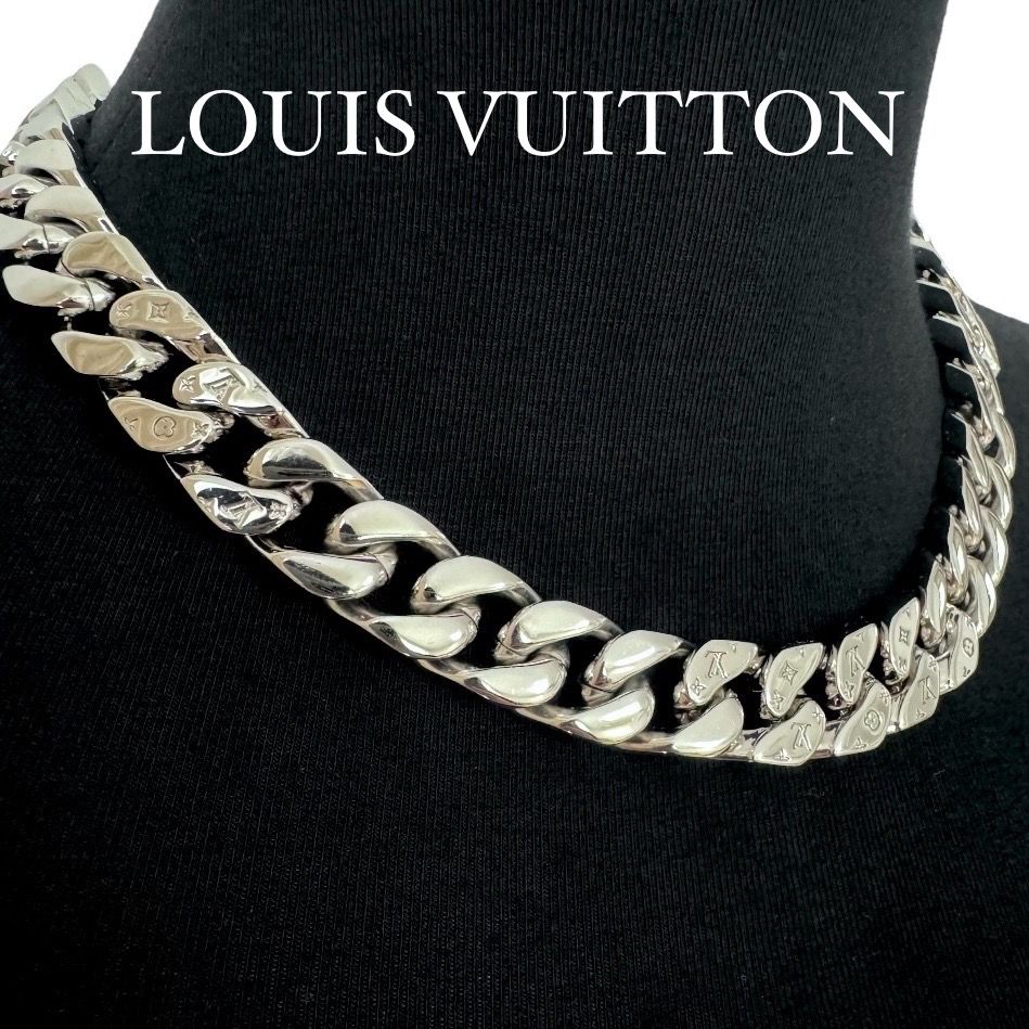 極美品✨ルイヴィトン コリエ モノグラム チェーンリンクス ネックレス メンズ