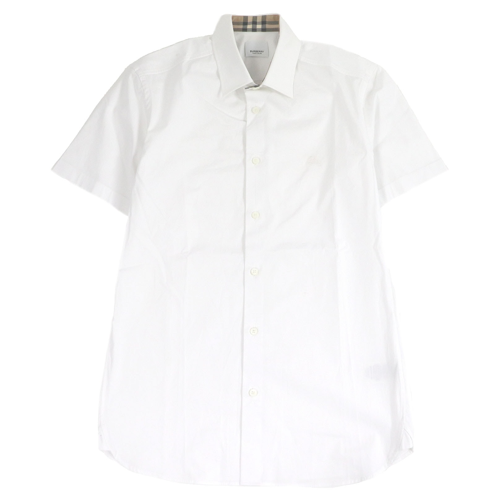 美品 バーバリー
 半袖シャツ ホワイト メンズ S 8071466
