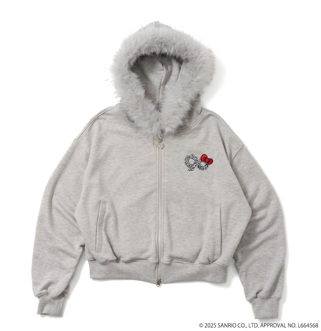 9090 girl×HELLO KITTY 90 Logo Fur Zip Hoodie 新品未使用 Sサイズ