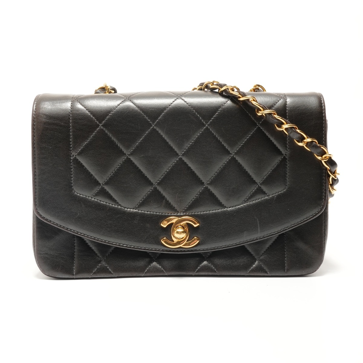 シャネル CHANEL マトラッセ ダイアナ 23 ラムスキン ショルダーバッグ【中古】
