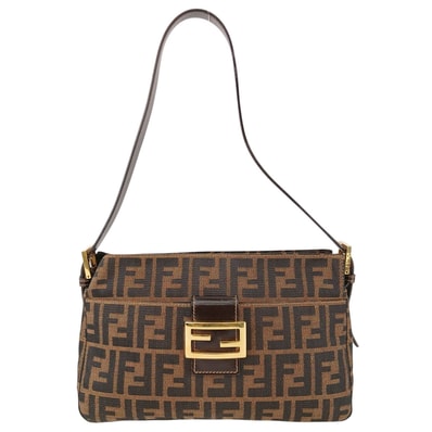 FENDI フェンディ ズッカ ズッキーノ ショルダーバッグ 26566 キャンバス ブラウン レディース【中古】