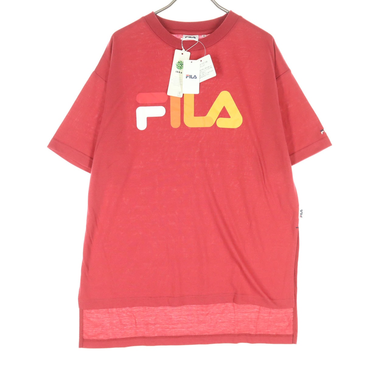 未使用 FILA フィラ ロゴプリント 半袖 Tシャツ M レッド