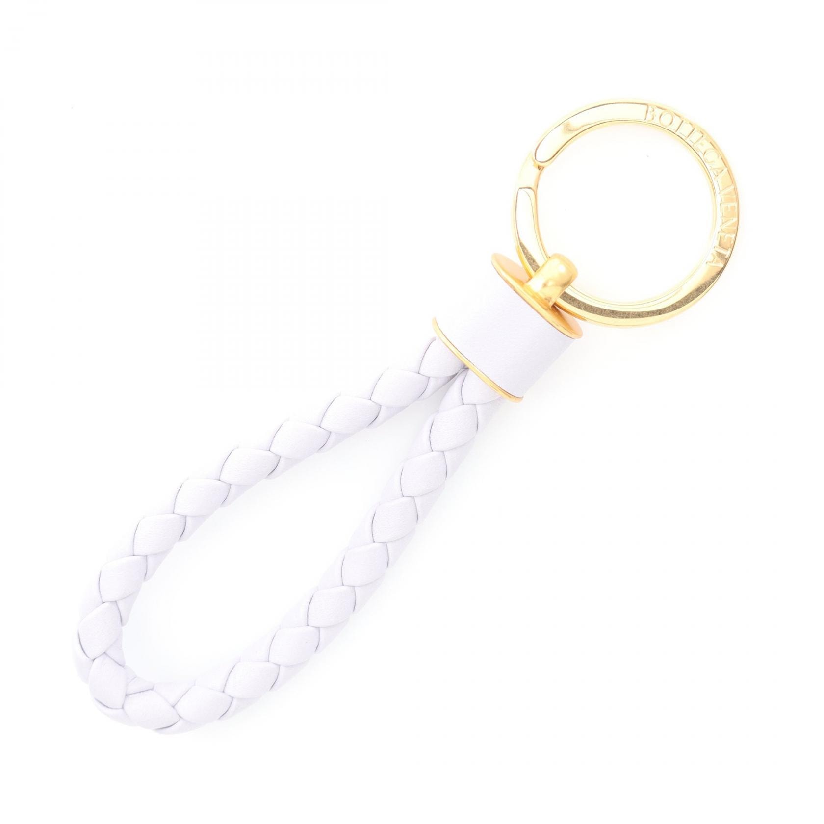 ボッテガヴェネタ BOTTEGA VENETA イントレチャート キーホルダー アクセサリー レザー GP レディース パープル系 / ゴールド系 651820V0HW11431 【新品】