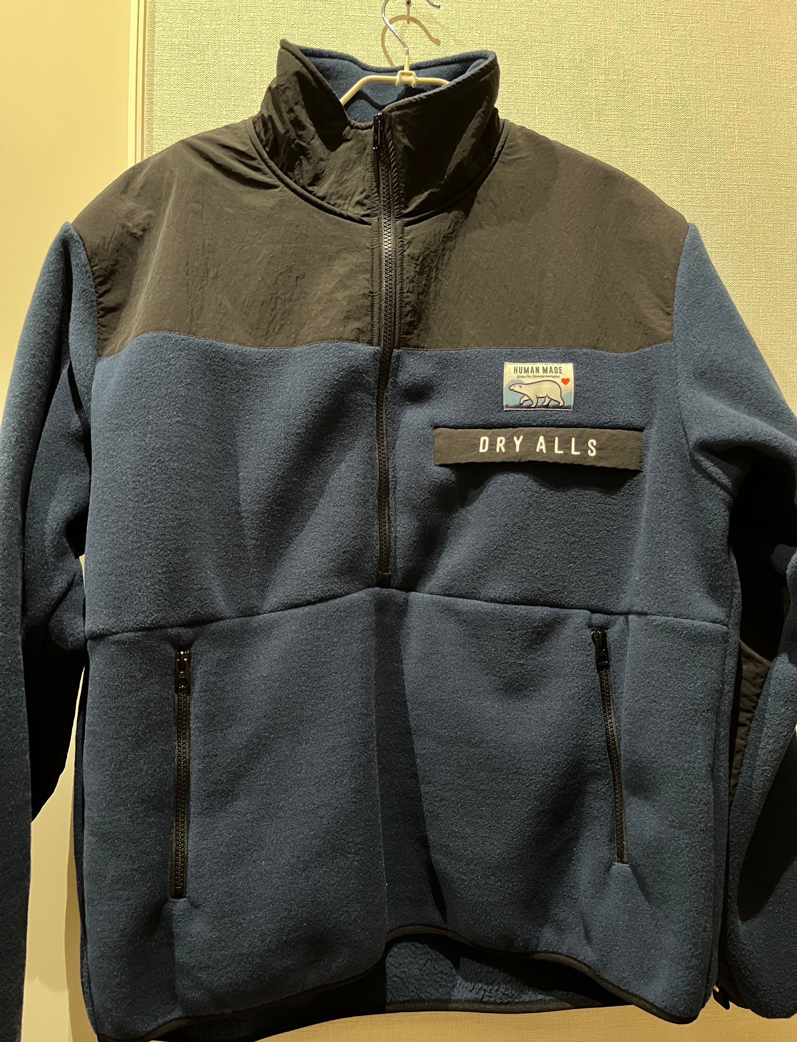 HUMAN MADE FLEECE HALF-ZIP PULLOVER "Navy"