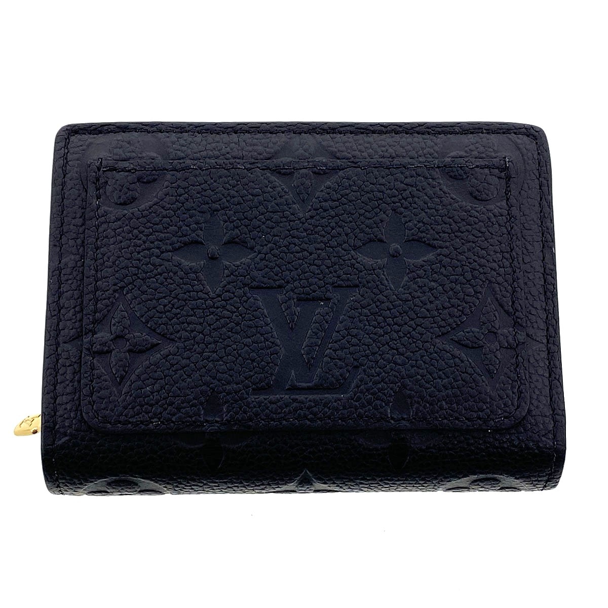 LOUIS VUITTON ルイ・ヴィトン ポルトフォイユ クレア 二つ折り財布 M80151 モノグラムアンプラント ブラック ノワール  レディース【中古】