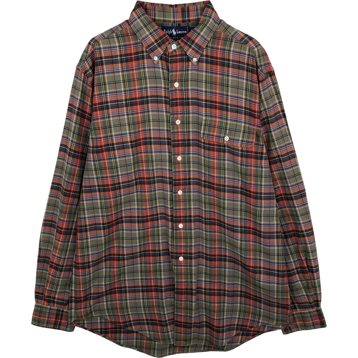 古着 ラルフローレン Ralph Lauren 長袖 ボタンダウンチェックシャツ メンズXL相当/eaa613286