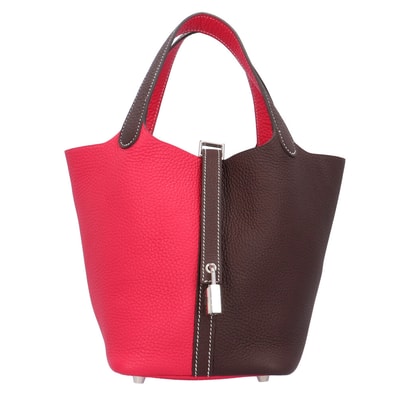 エルメス ピコタンロックPM ハンドバッグ トリヨンクレマンス ブラウン レディース HERMES 中古 エルメス