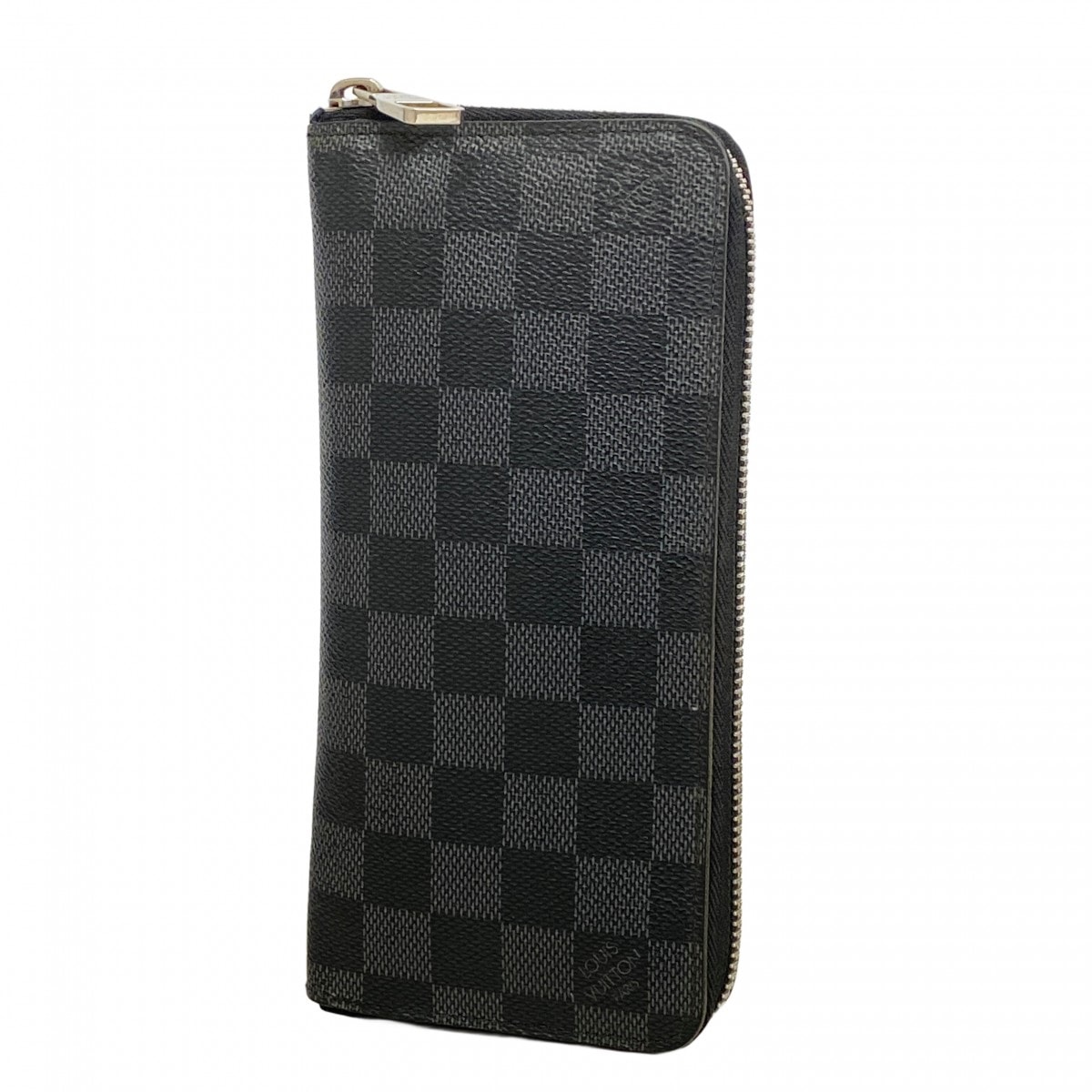 ★最終価格★SALE【6db2198-k】ルイヴィトン 長財布 ダミエ・グラフィット ジッピーウォレットヴェルティカル/旧型 N63095 ブラック シルバー金具【中古】メンズ