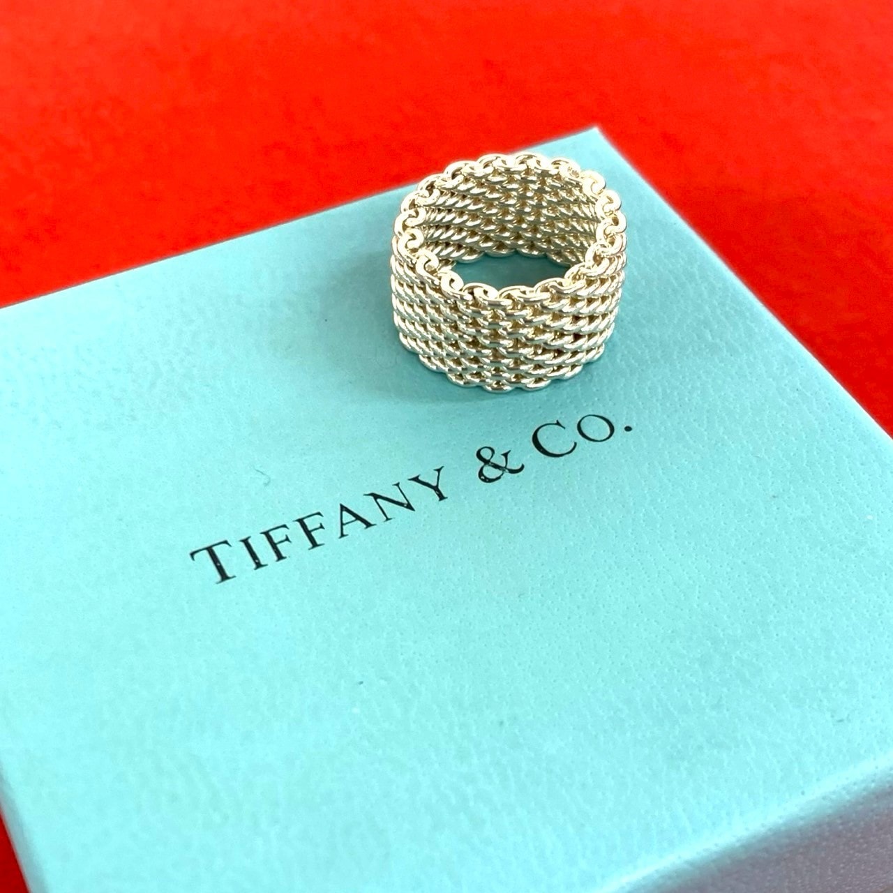 TIFFANY&Co. ティファニー サマセット メッシュ リング シルバー925 リング・指輪 7号 シルバー
 30425