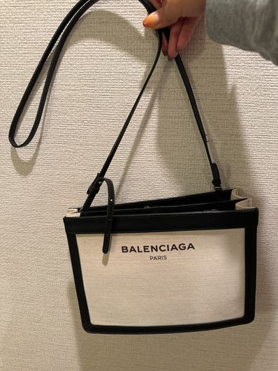 BALENCIAGA Navy Medium Pouch "Black"
