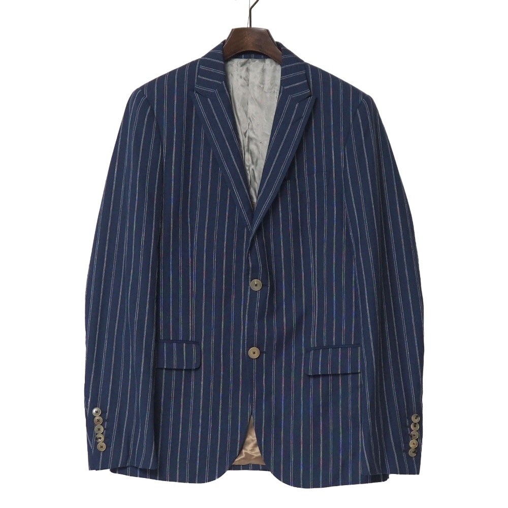 ■美品■GUCCI グッチ テーラードジャケット サイズ7-46R ストライプ ブレザー シングルジャケット 2B ブランド古着【中古】20260730/RB0297