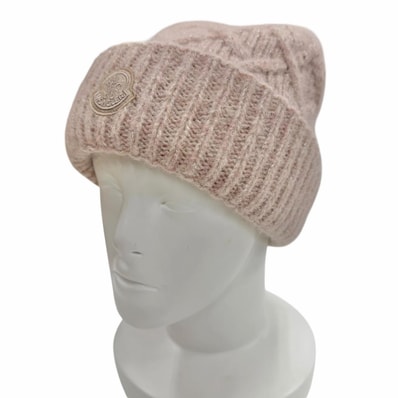 極美品 モンクレール ニットキャップ BERRETTO TRICOT ピンク