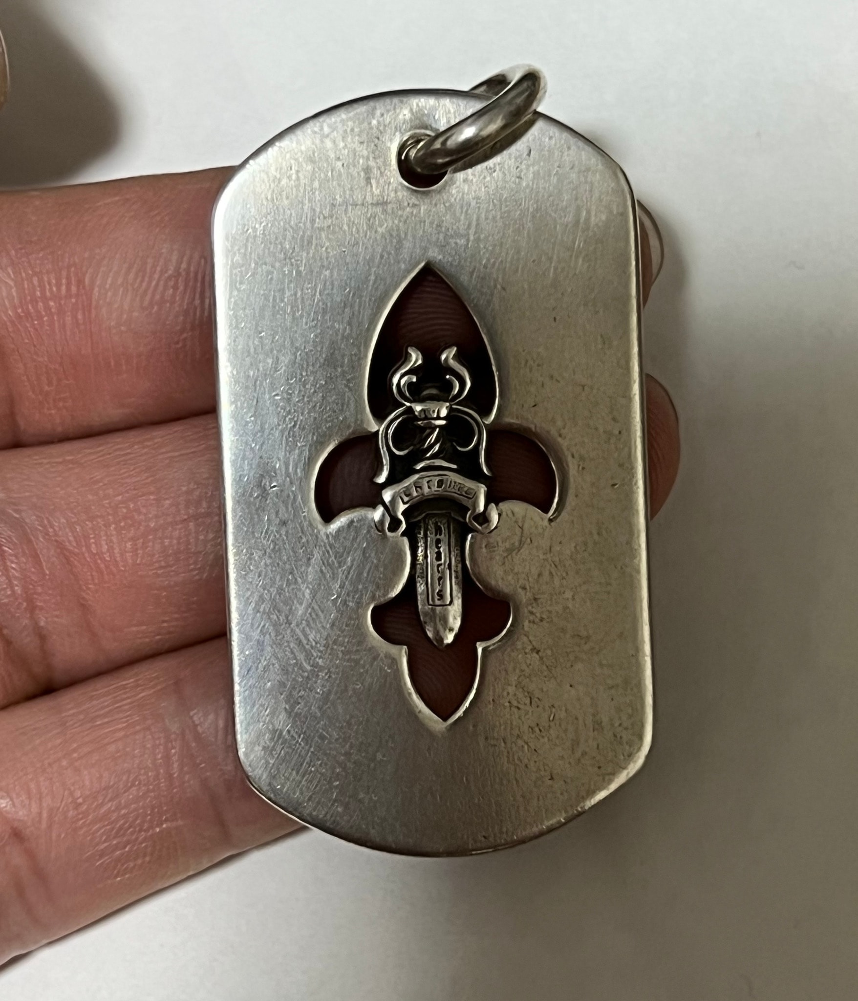 Chrome Hearts Dog Tag Fleur Dagger "Silver"