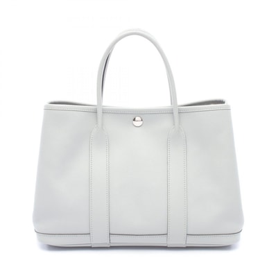 エルメス HERMES ガーデンパーティTPM トートバッグ バッグ レザー カーフ(牛革) ヴォーエプソン ヴォーエプソン ブルーグラシエ A刻印(2017年製造) レディース ブルー系 【中古】
