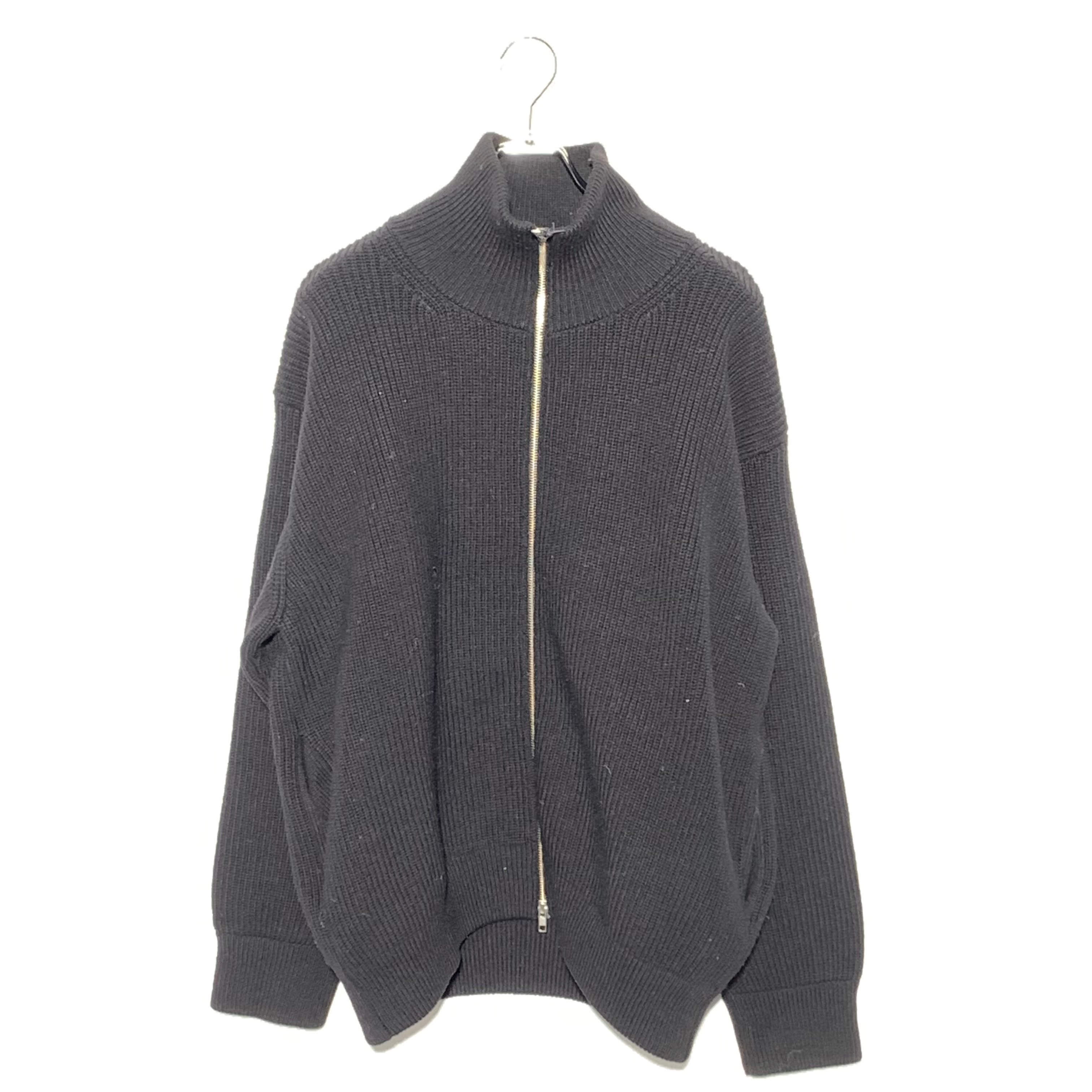 ssstein Oversized Drivers Knit Zip Jacket "Black"
