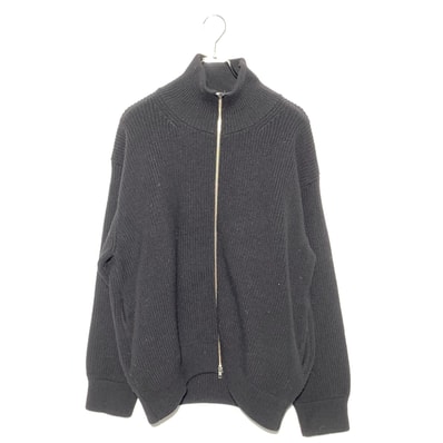 ssstein Oversized Drivers Knit Zip Jacket "Black"