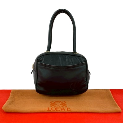 LOEWE ロエベ アナグラム ロゴ 金具 レザー ハンドバッグ ブラック
71120
