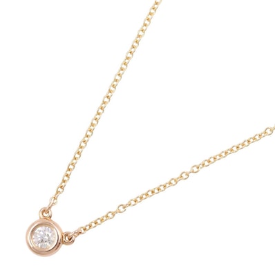 ティファニー TIFFANY&CO バイザヤード ダイヤ ネックレス ネックレス ジュエリー K18PG(ピンクゴールド) ダイヤモンド レディース ゴールド系 / クリア系 【中古】