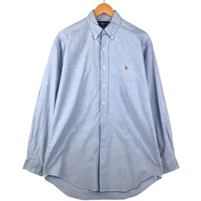 古着 ラルフローレン Ralph Lauren プルオーバー ハーフボタン プルオーバー 長袖 ボタンダウンシャツ メンズM相当/eaa588639