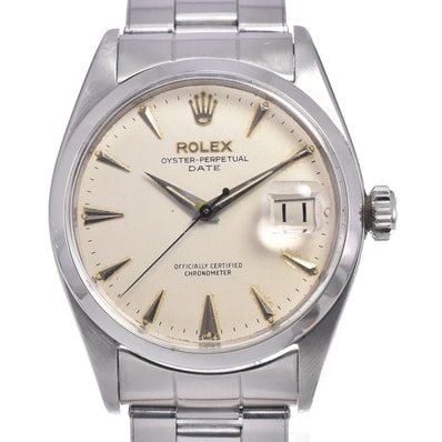 ロレックス ROLEX 6534 ヴィンテージ オイスターパーペチュアル Cal.1030 バタフライローター シルバー 自動巻き メンズ 腕時計 E#149102