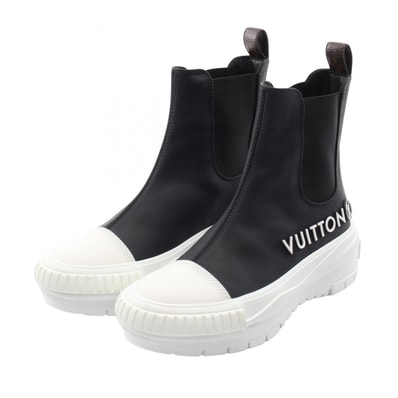 ルイ・ヴィトン LOUIS VUITTON スクァッドライン モノグラム スニーカー 靴 ファブリック / ラバー レディース ブラック系 / ホワイト系 / ブラウン系 【中古】