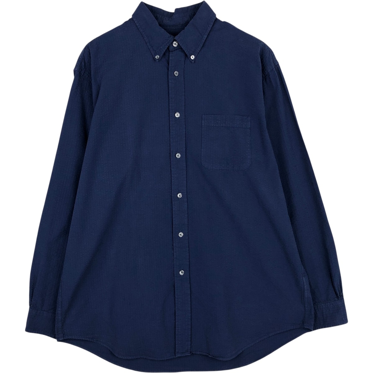 古着 ブルックスブラザーズ Brooks Brothers Est.1818 MADISON FIT シアサッカー 長袖 ボタンダウンシャツ メンズL相当/eaa633570