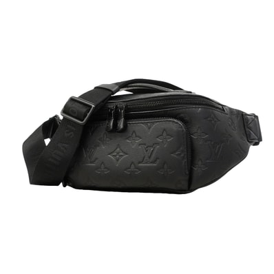 ★SALE【6he4535】ルイヴィトン ウエストバッグ モノグラム・シャドウ ラッシュバムバッグ M47058 ブラック【中古】メンズ
