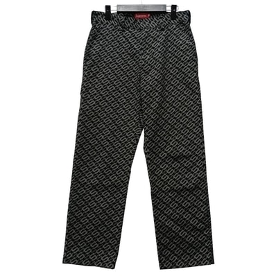 SUPREME シュプリーム Work Pant Black Monogram ワークパンツ 55240