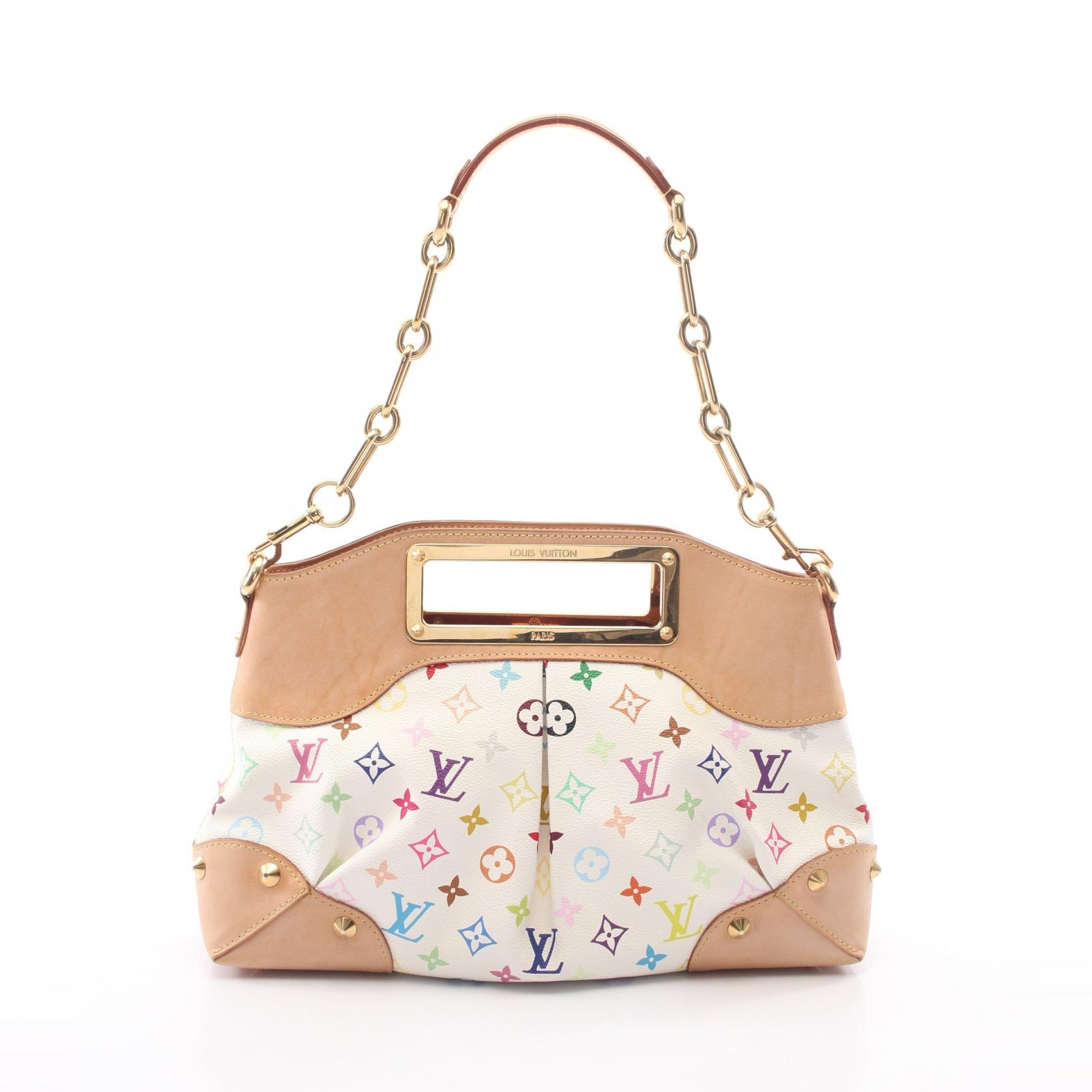 ルイ・ヴィトン LOUIS VUITTON ジュディMM モノグラムマルチカラー ブロン 2WAY ハンドバッグ バッグ PVCコーティングキャンバス レザー レディース ホワイト系 M40255 【中古】
