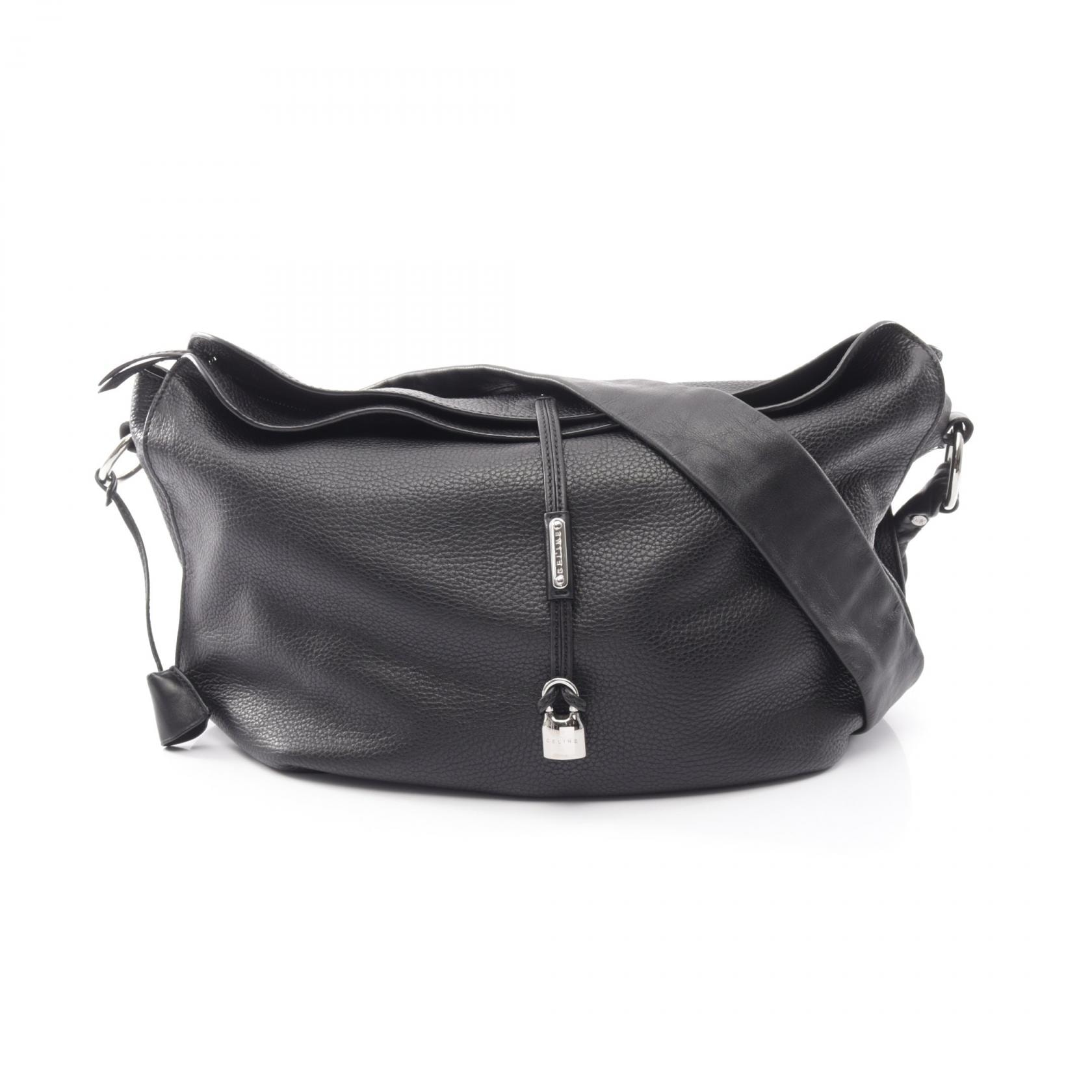 セリーヌ CELINE ビタースウィート ショルダーバッグ バッグ レザー レディース ブラック系 【中古】