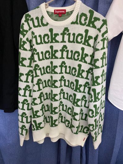 Supreme Fuck Sweater "White"