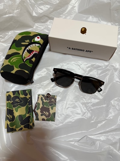 A BATHING APE Shark Sunglasses #5 "Black/Green"