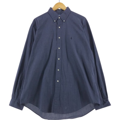 古着 ラルフローレン Ralph Lauren YARMOUTH 長袖 ボタンダウンチェックシャツ メンズXL相当/eaa523746