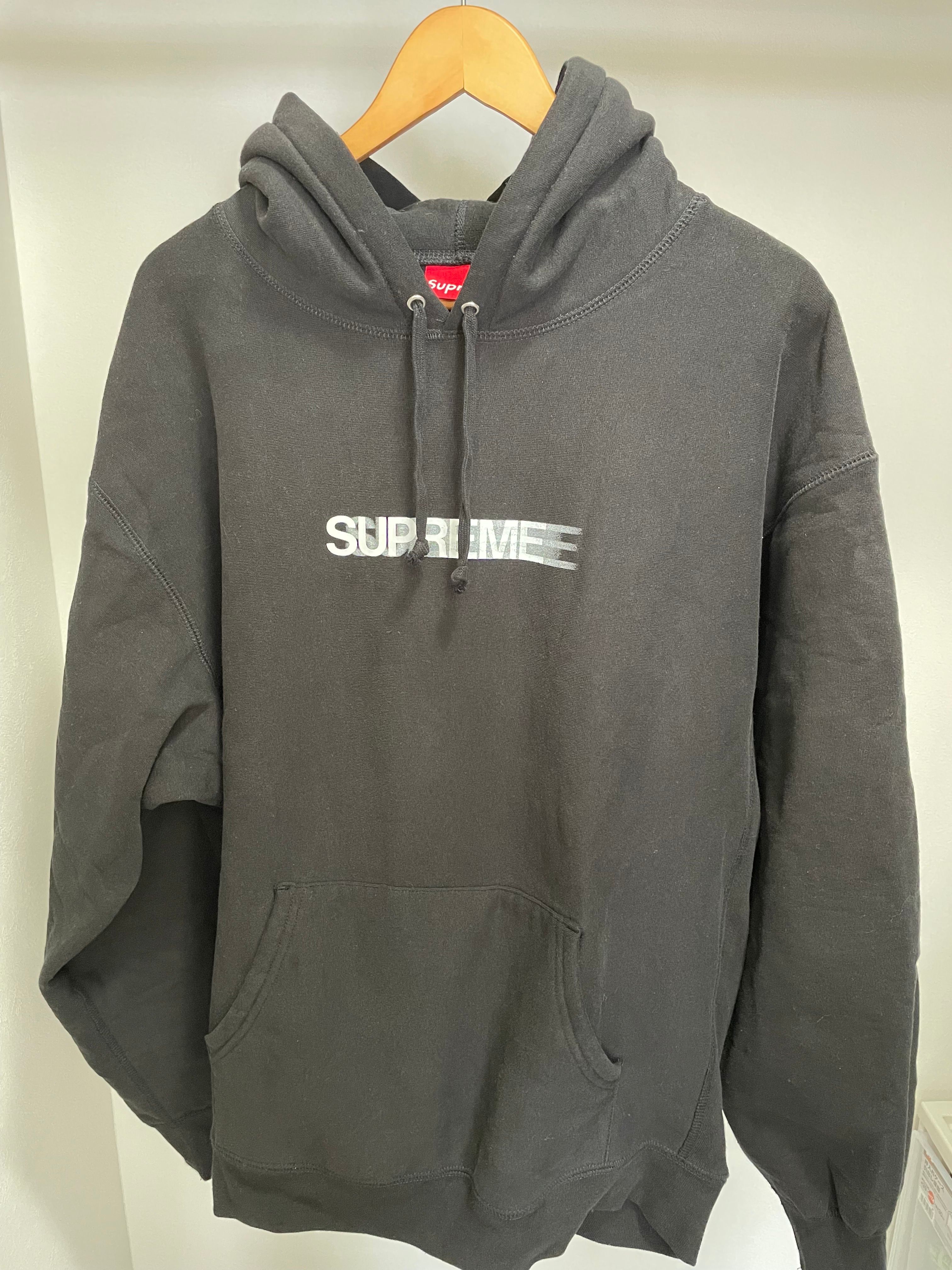 Supreme Motion Logo Hooded Sweatshirt "Black" (23SS)