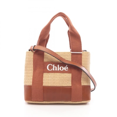 クロエ Chloe キッズ 2WAY ショルダーバッグ バッグ レザー フェイクストロー レディース ベージュ系 / ブラウン系 C20587239 【新品】